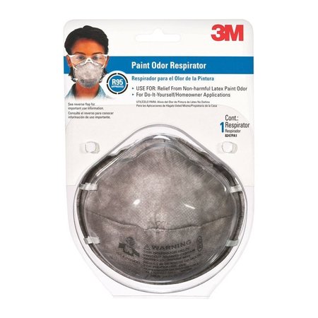 SCOTCH 3M P95 Paint Odor Cup Disposable Respirator Gray One Size Fits All 1 pk 8247P1-DC